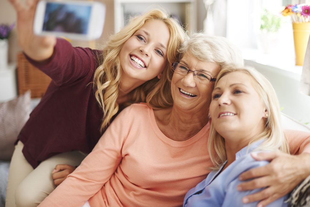 Family video calling with mobile phone